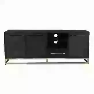 Black Reclaimed Wood Large TV Unit with Gold Frame